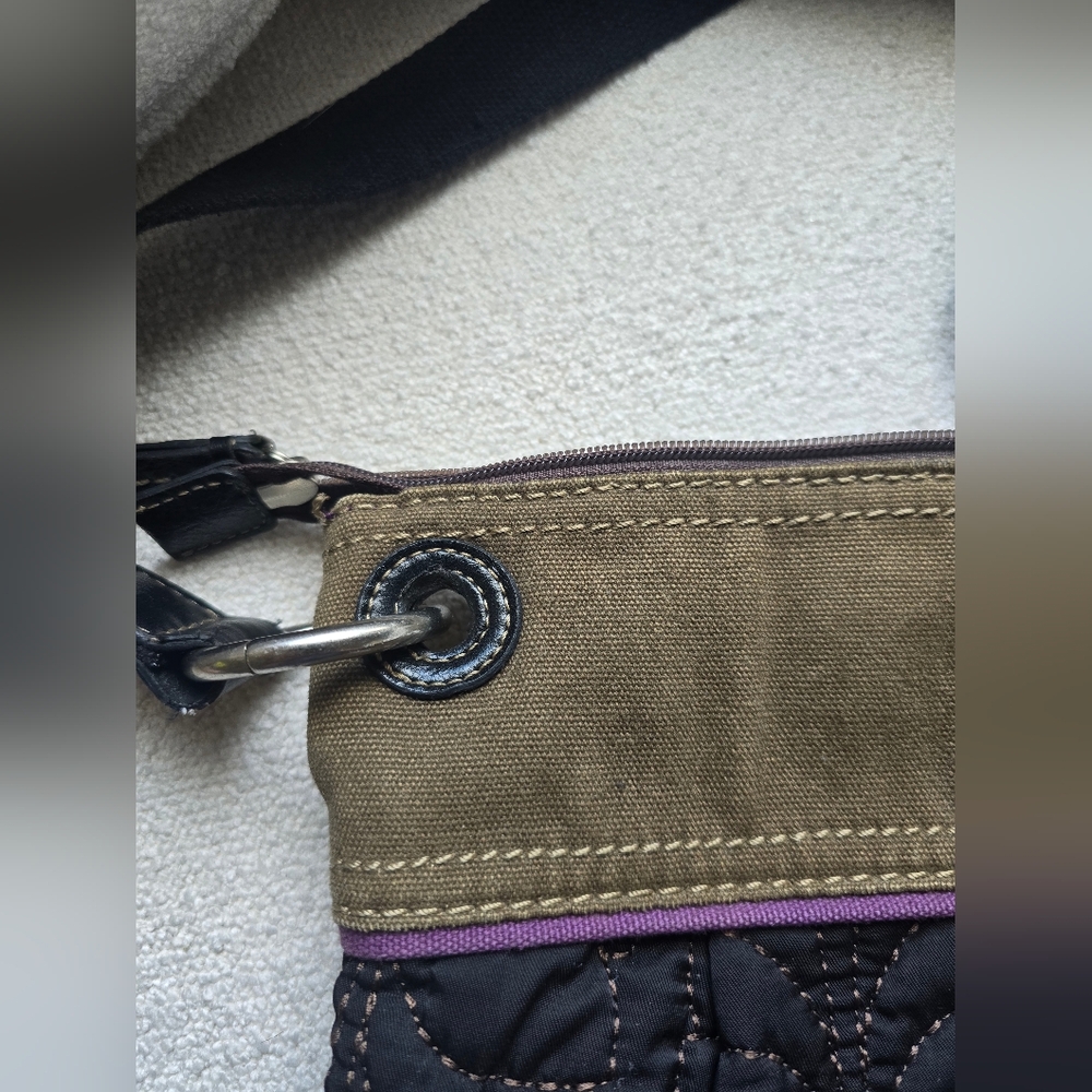 Fossil, Key-Per Crossbody Quilted Bag, Black/Dark Tan - Picture 3 of 6